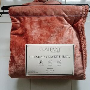 Ellen Tracy Velvet Throw - Warm Terracotta